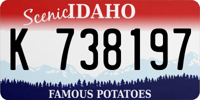 ID license plate K738197