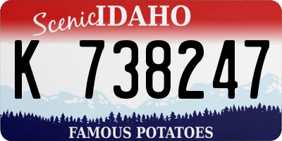 ID license plate K738247