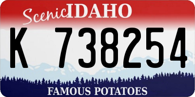 ID license plate K738254