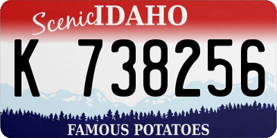 ID license plate K738256