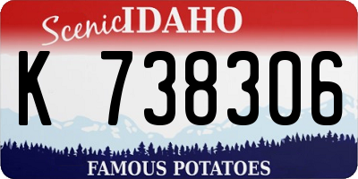 ID license plate K738306