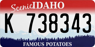 ID license plate K738343