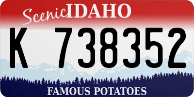 ID license plate K738352