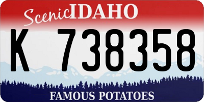 ID license plate K738358