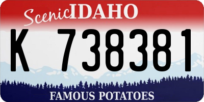ID license plate K738381
