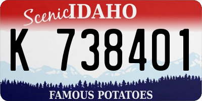 ID license plate K738401