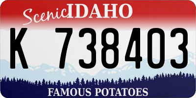 ID license plate K738403