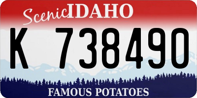 ID license plate K738490