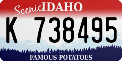 ID license plate K738495