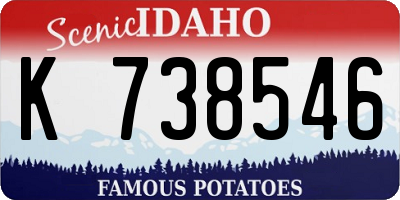 ID license plate K738546