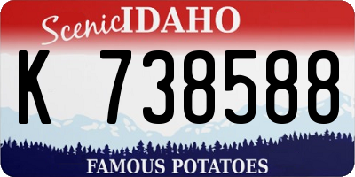 ID license plate K738588