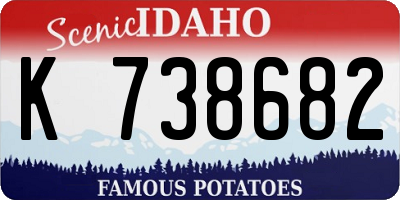 ID license plate K738682