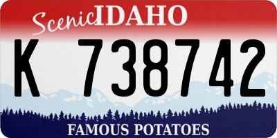 ID license plate K738742