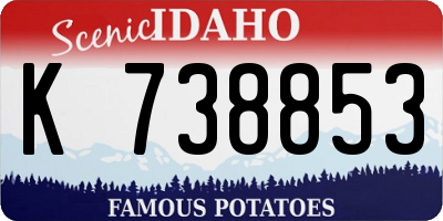 ID license plate K738853