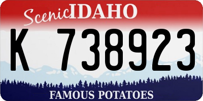 ID license plate K738923