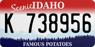 ID license plate K738956