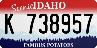 ID license plate K738957