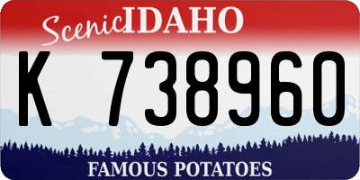 ID license plate K738960