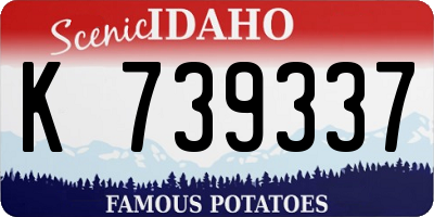 ID license plate K739337