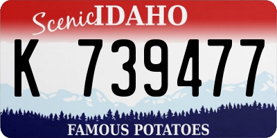 ID license plate K739477