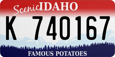 ID license plate K740167