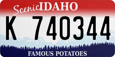 ID license plate K740344