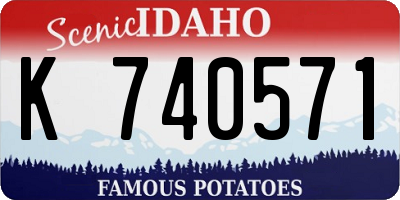 ID license plate K740571