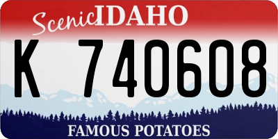 ID license plate K740608