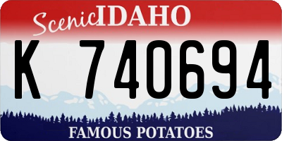 ID license plate K740694