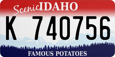 ID license plate K740756