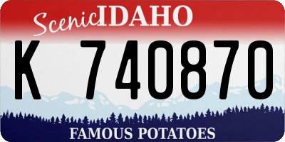 ID license plate K740870