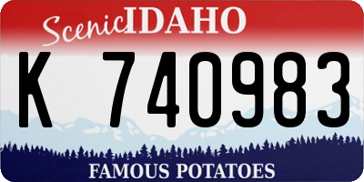 ID license plate K740983