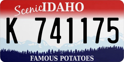 ID license plate K741175