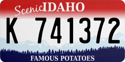 ID license plate K741372