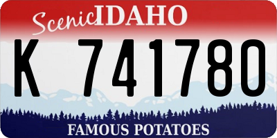 ID license plate K741780
