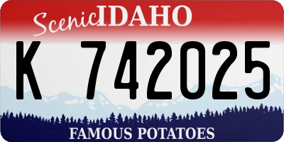 ID license plate K742025