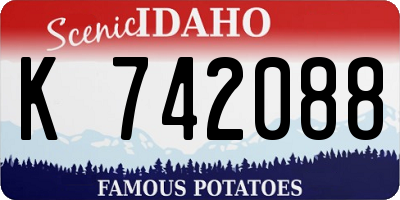 ID license plate K742088