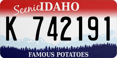 ID license plate K742191
