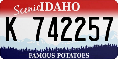 ID license plate K742257