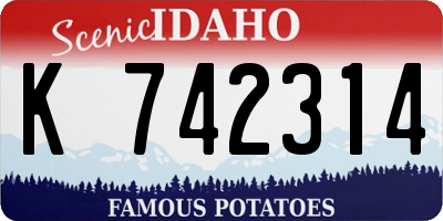 ID license plate K742314