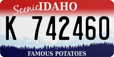 ID license plate K742460