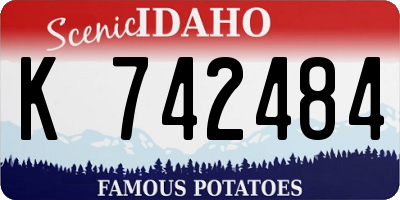 ID license plate K742484