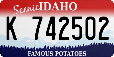 ID license plate K742502