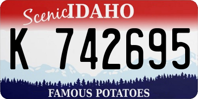 ID license plate K742695