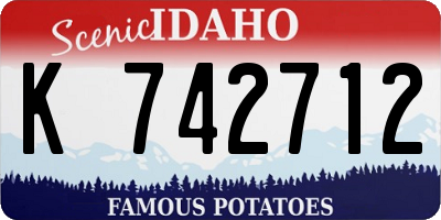 ID license plate K742712