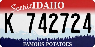 ID license plate K742724