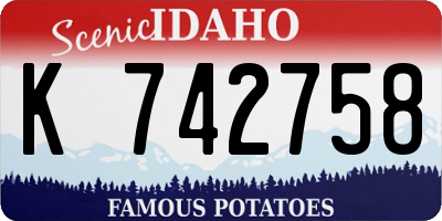 ID license plate K742758