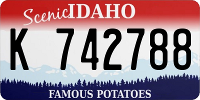 ID license plate K742788
