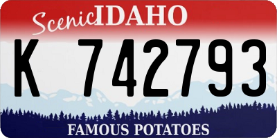 ID license plate K742793