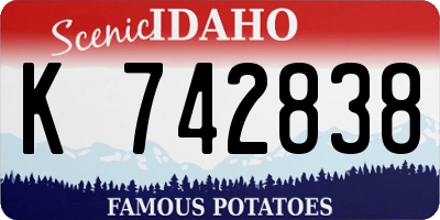 ID license plate K742838